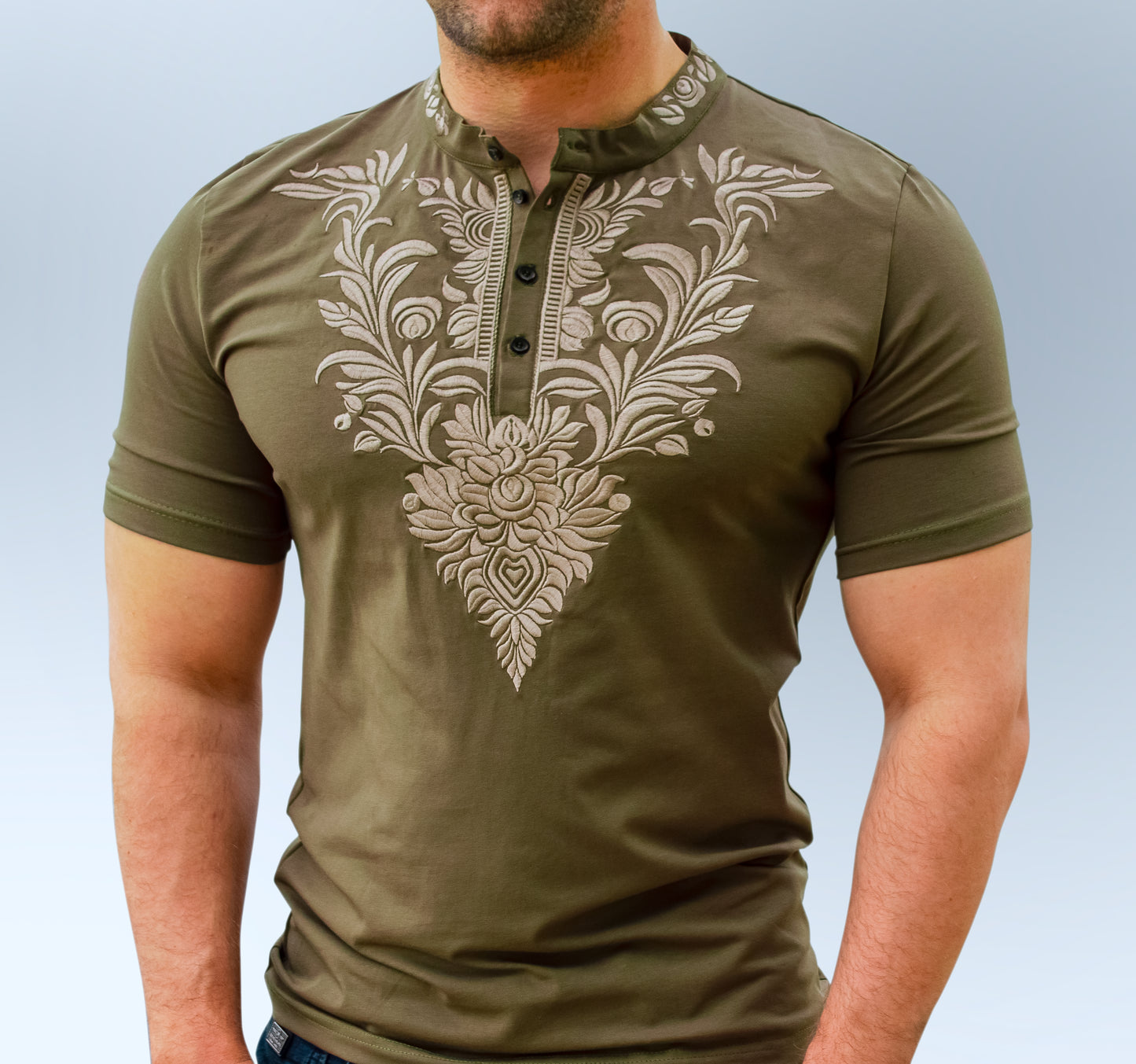 T-shirt vert Petrykivka