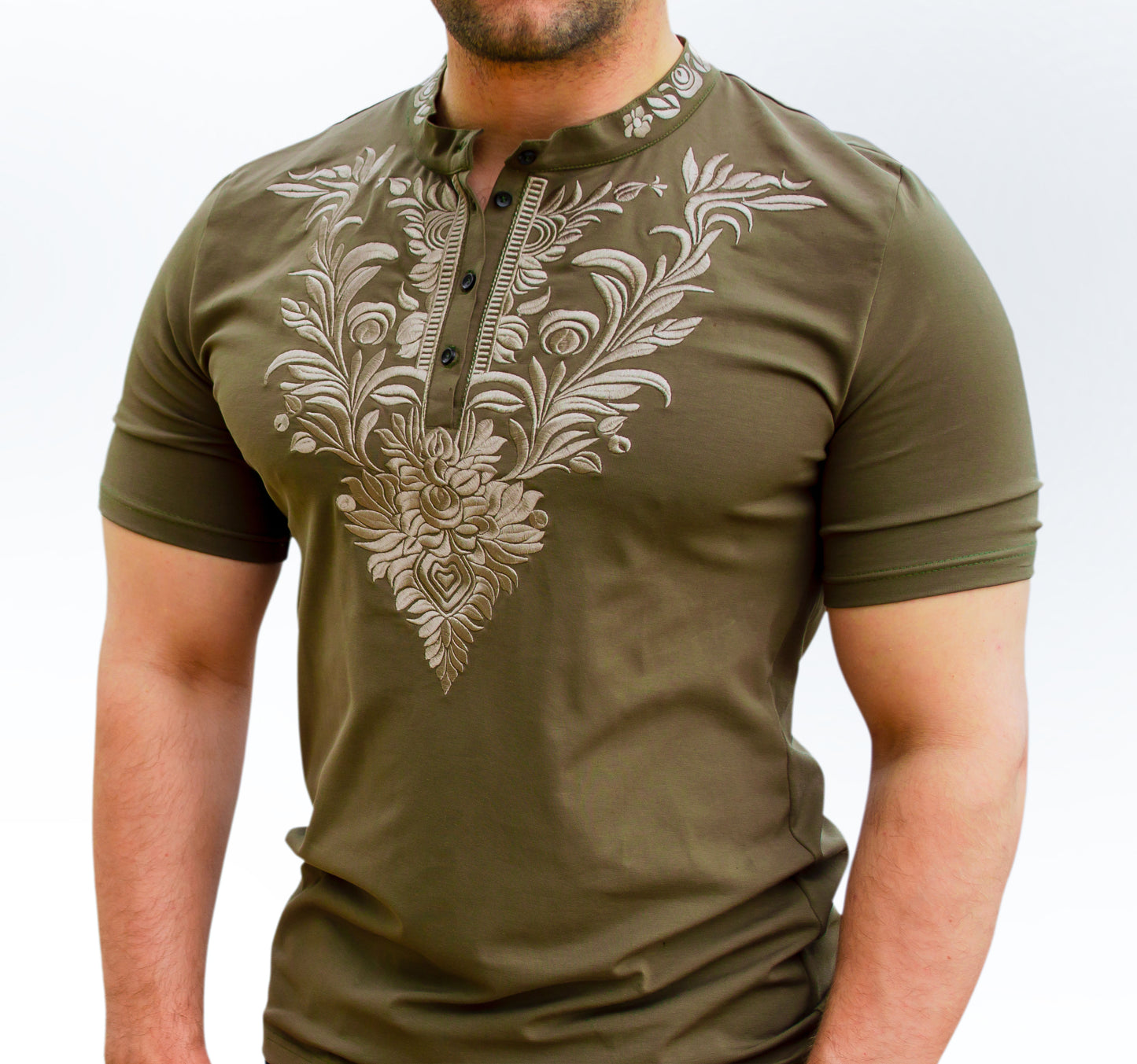 T-shirt vert Petrykivka