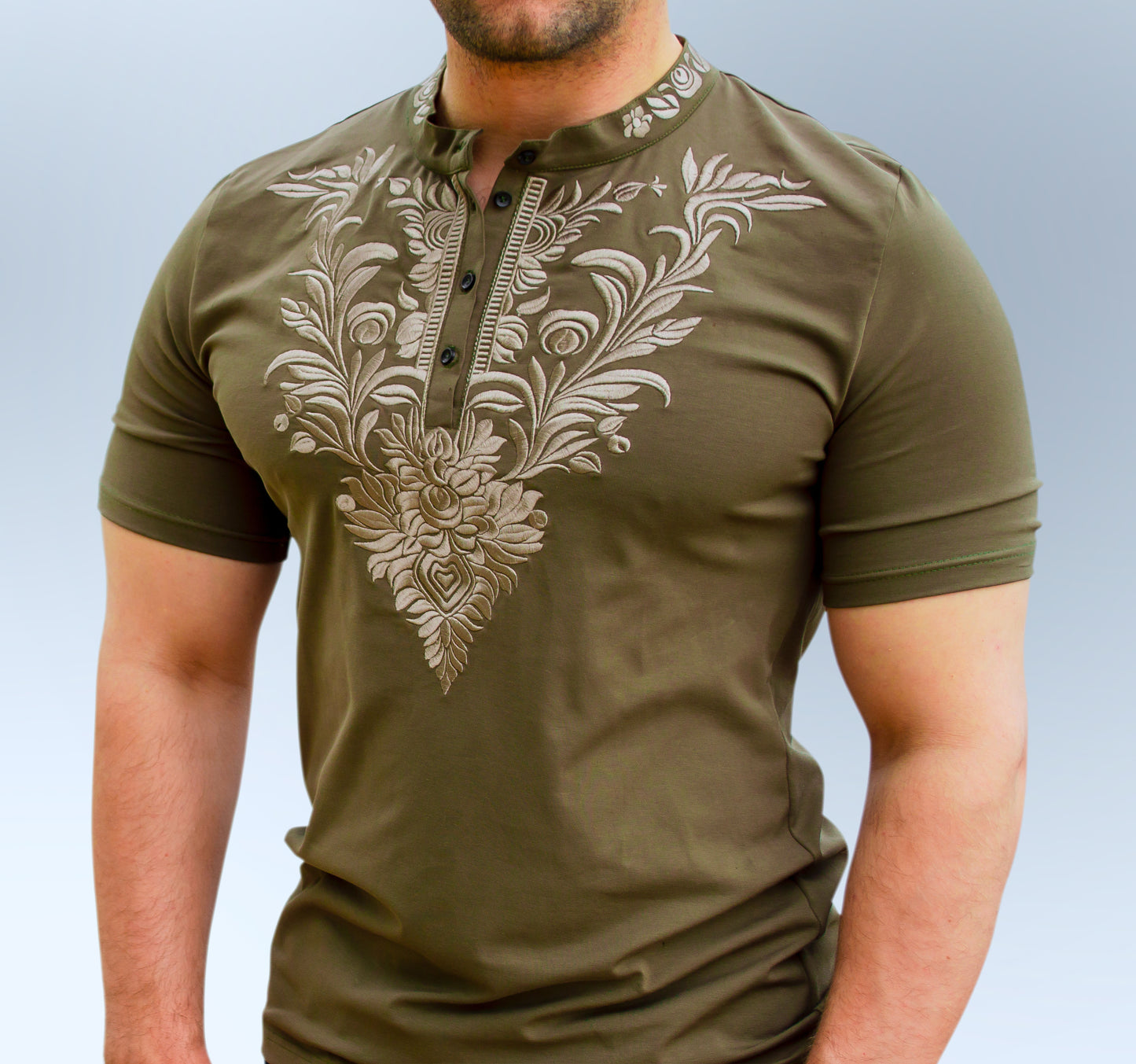 T-shirt vert Petrykivka