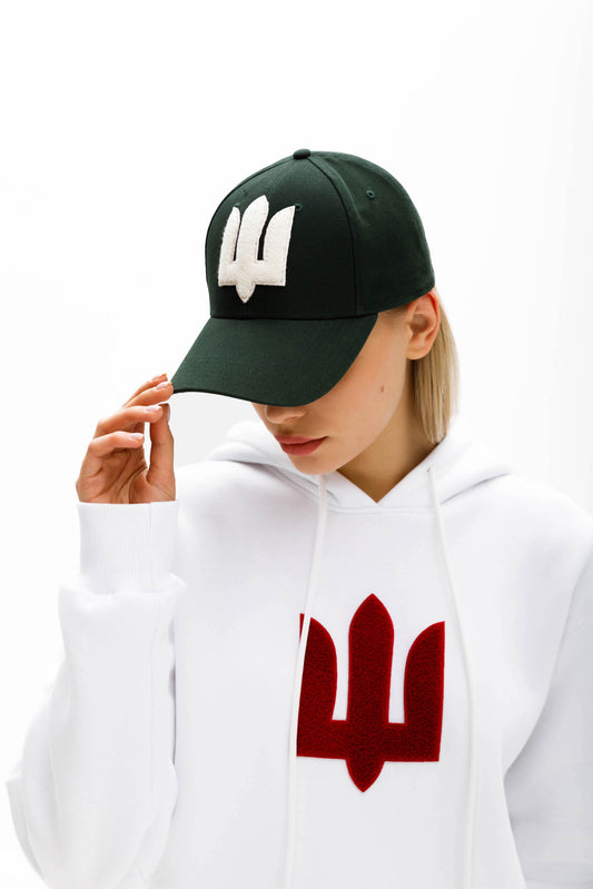 Green White Tryzub cap - 10% OFF 🚨