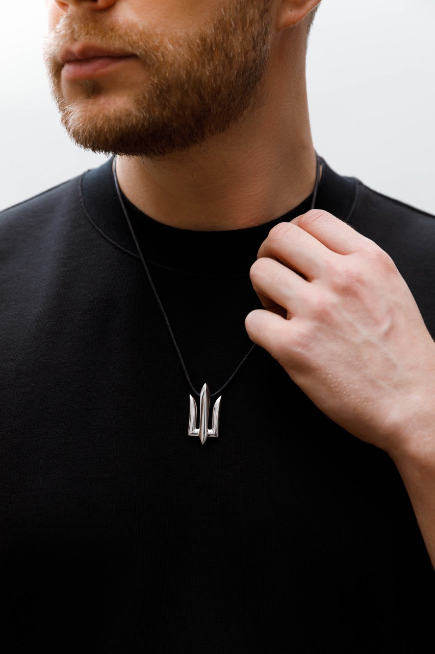 Silver Tryzub pendant