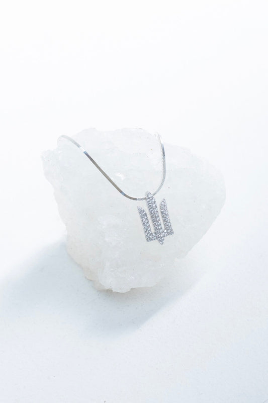 Gold Diamonds Tryzub (18k gold) - 100% of the profit will be sent to the Main Military Hospital in Kyiv. You will receive a special military coin from the Medical Forces 🇺🇦