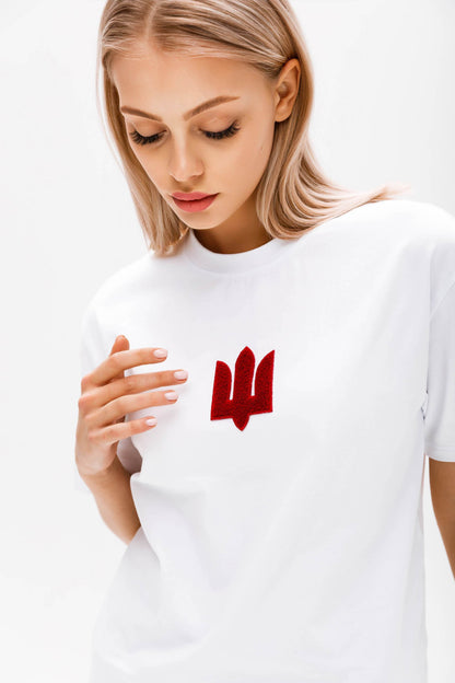 White Red Tryzub t-shirt