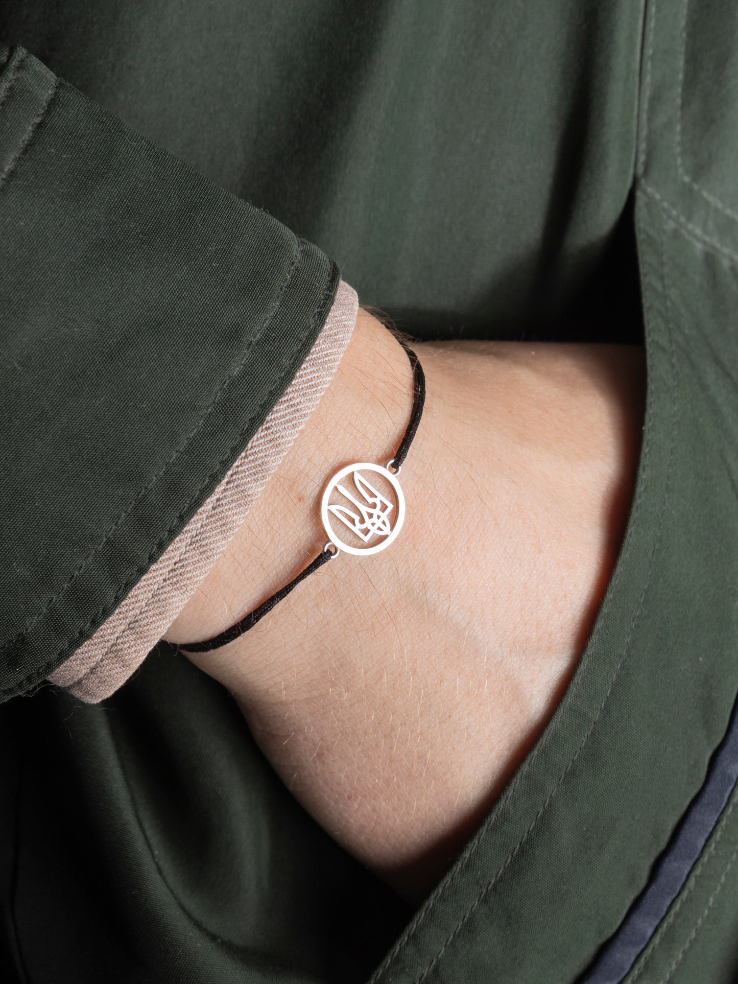 Silver Tryzub bracelet