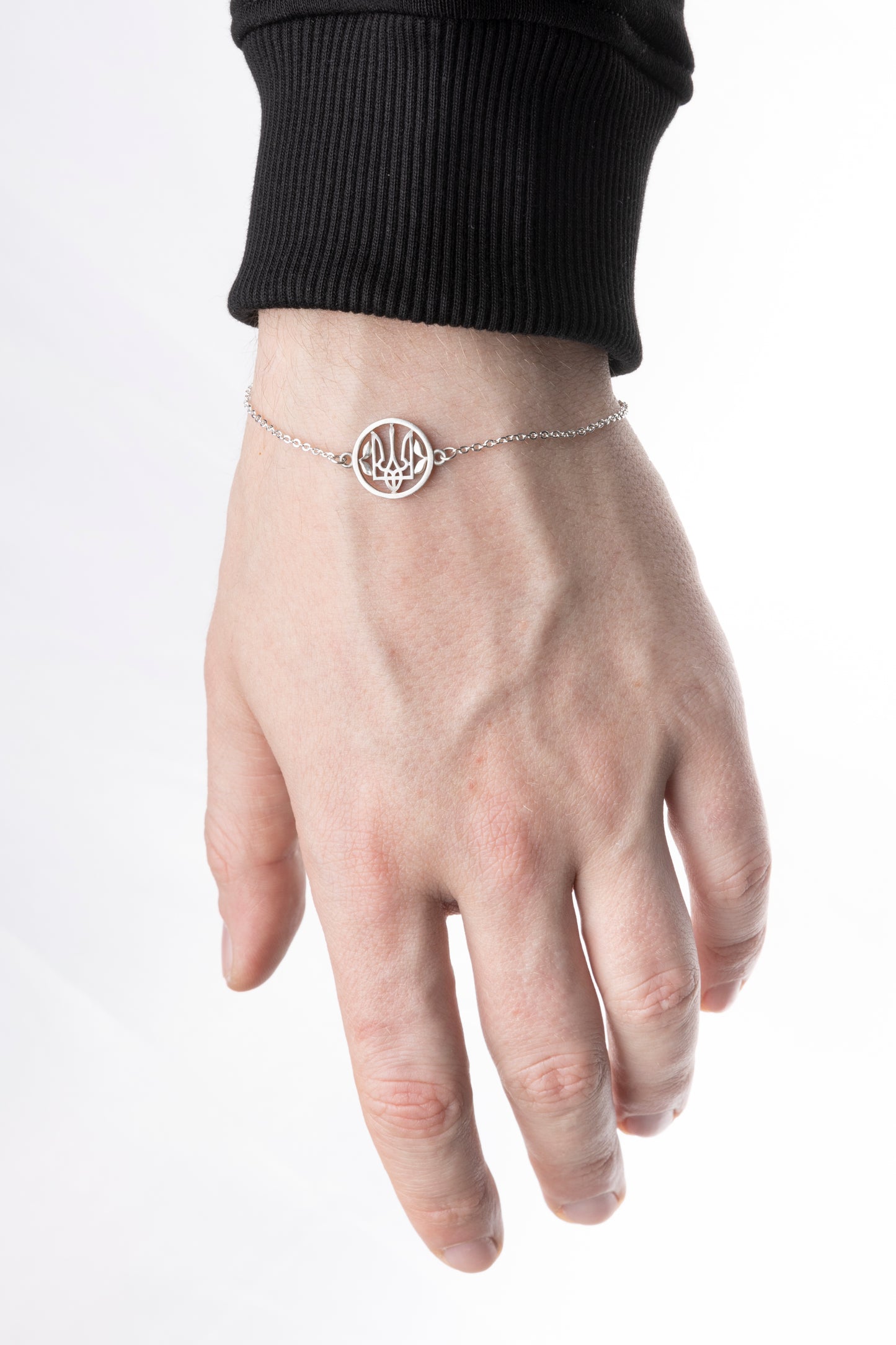 Silver Tryzub bracelet