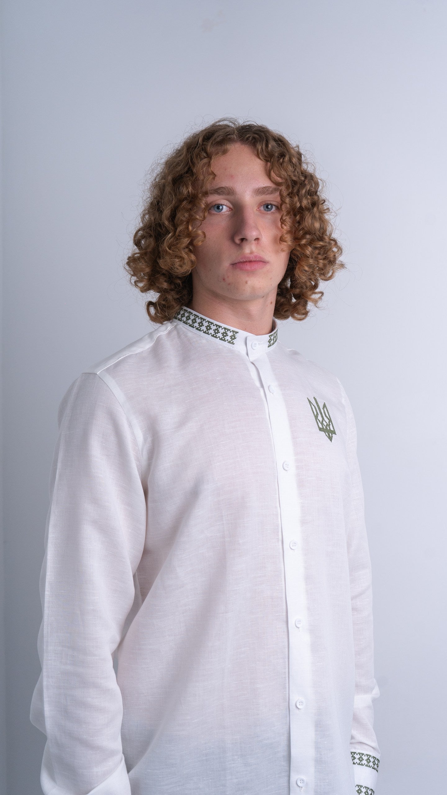 Luxury White Vyshyvanka shirt