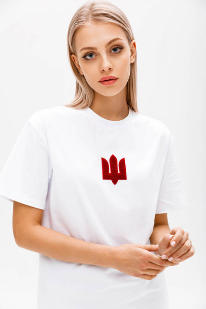 White Red Tryzub t-shirt