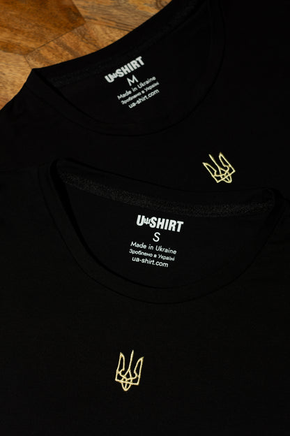 Schwarzes Tryzub-T-Shirt