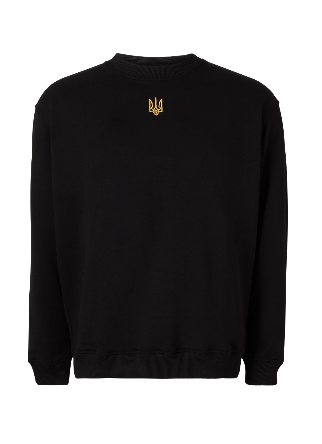 Schwarzes Tryzub-Sweatshirt – kostenloser Versand